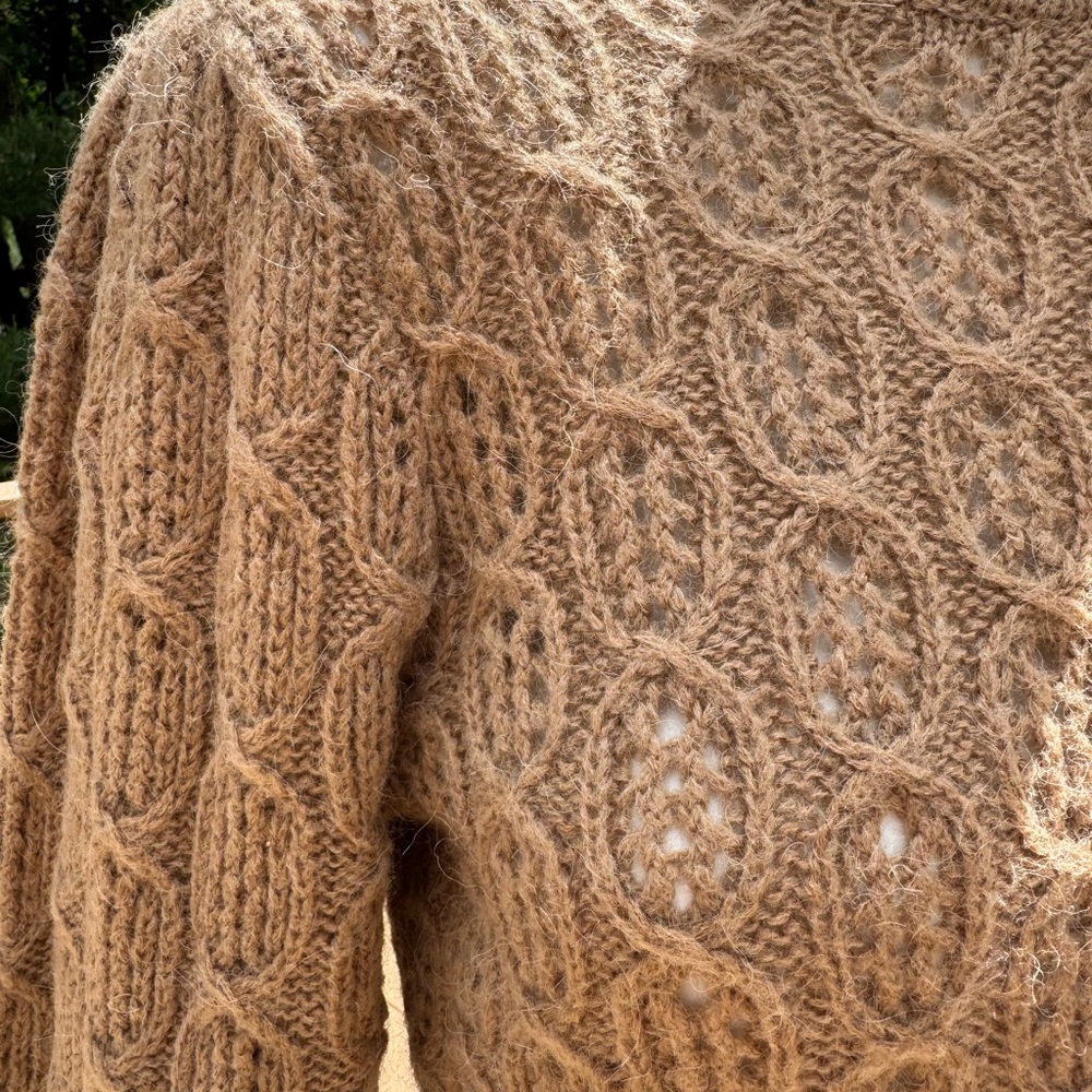 J. Crew Cable Knit Tan Sweater size XS - Picture 3 of 10